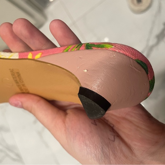 Beyond- 7.5 Kitten Pink Floral Heels - Picture 8 of 12